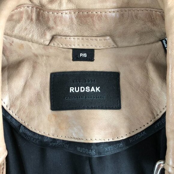 Rudsak  Two-Tone Leather Biker Jacket - Picture 9 of 9